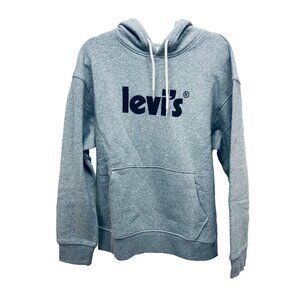 Levi's Hoodie Men’s Pullover Sweatshirt Jumper Simples Clean Grey Size M New